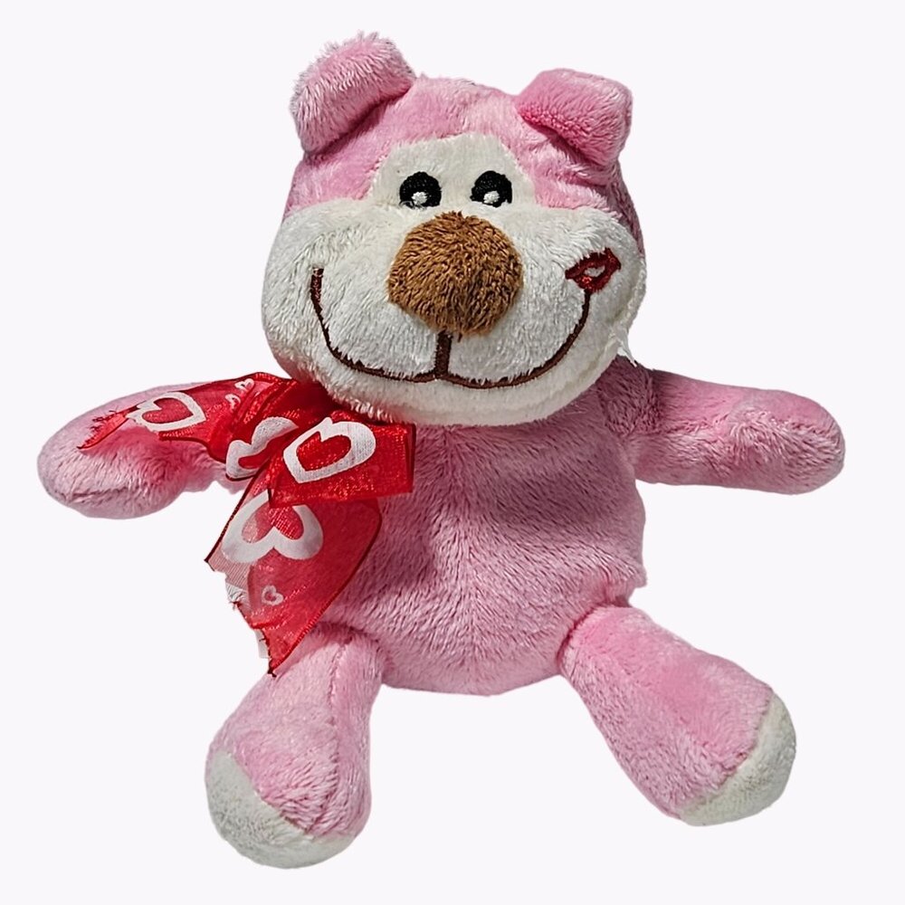 Greenbrier Valentines Day Teddy Bear 7 in Plush Kiss Scarf Hearts Stuffed Animal